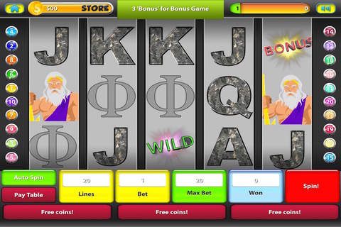 Zeus Treasure Casino - Free Slots Machine of Las Vegas Plus 21 Blackjack and Video Poker screenshot 3