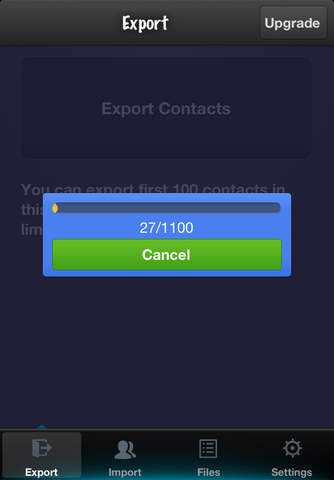 Contacts to vCard Lite screenshot 2