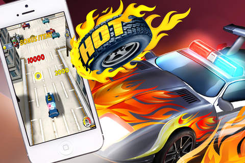 Hot Tire - Asphalt Burner Action Premium: Fast Police Cars and 3D Extreme Driving Challange for the Family screenshot 2