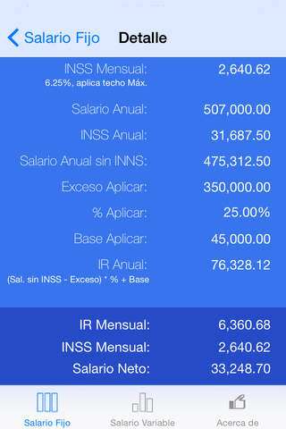 Calculadora IR INSS Nicaragua screenshot 3