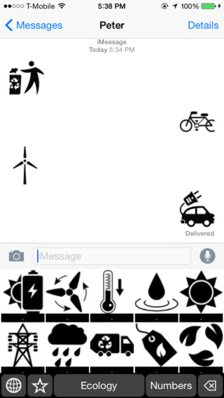 Ecology Stickers Keyboard: Using Eco Icons to Chat