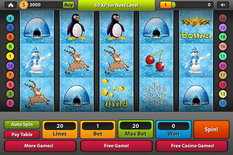 Amazing Party Slots - Frozen Casino Free HD screenshot 3