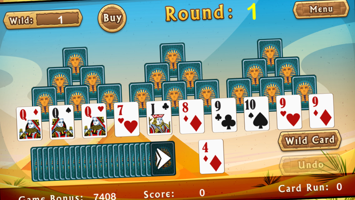 egyptaian pyramid solitaire play free online