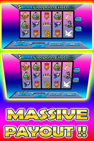 Cleopatra's Slots Pyramid Egypt Casino - Slots Showdown in Egyptian Pharaoh Machines of Las Vegas screenshot 3