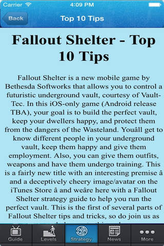 Guide For Fallout Shelter(unofficial) screenshot 2