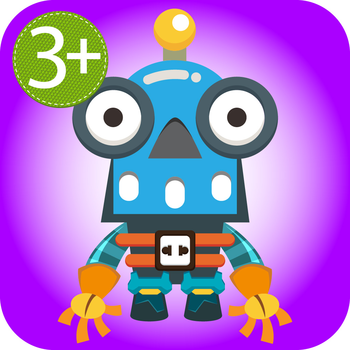 Robot Shapes Lab - HugDug Robots activity game for little kids. LOGO-APP點子