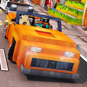 Robber Race Escape - Mine Blocky Police Car Racing Endless Runner LOGO-APP點子