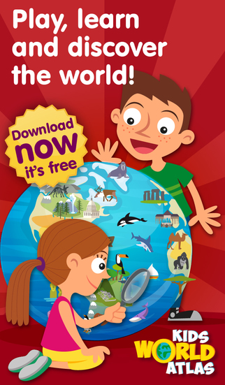 Kids World Atlas Game - a window to the world to discover and learn about the Planet Earth geography and natureのおすすめ画像1