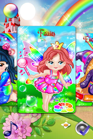 Coloring Pages with Princess Fairy for Girls HD - Games for little Kids & Grown Ups screenshot 2