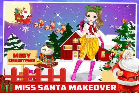 Miss Santa Makeover,Make Up & Dress Up Salon Games screenshot 4