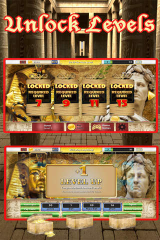 A Caesars Diamond Deluxe Slots Casino - Cleopatra's High Roller Roulette & Black Pyramid Destiny PRO screenshot 2