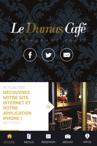 Dumas café - Restaurant Paris screenshot 2