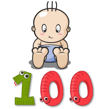 Count To 100 Game - Baby Learn Number By Number Picture Funny in English,Spanish,French,German language LOGO-APP點子