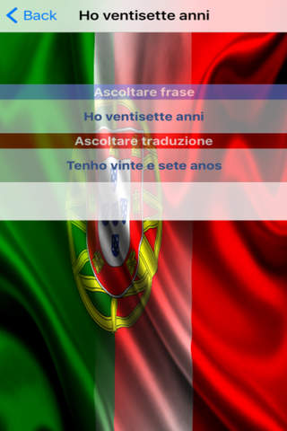 Frasi Italia Portogallo - Italiano Portoghese Voce Frase Audio screenshot 3