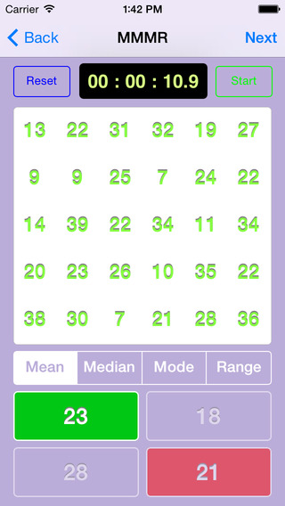 【免費教育App】Mean, Median, Mode and Range Quiz Master-APP點子