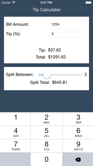 Tip Calculator For Apple Watch - Includes Bill Splitter