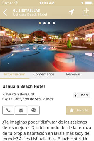 App Ibiza Guía de ciudad Guía de Ibiza Restaurantes Hoteles Ocio Tiendas screenshot 4