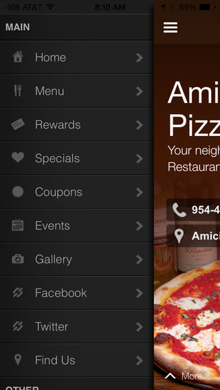 【免費生活App】Amici's Pizzeria Restaurant-APP點子