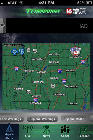 Tornadoes WAPT 16 Jackson and Central Mississippi screenshot 2