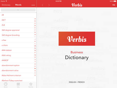 【免費商業App】Verbis English – French Business Dictionary. Verbis Français — Anglais Dictionnaire d'affaires-APP點子