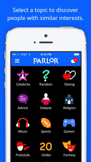 PARLOR – Instantly Talk To People Like You.