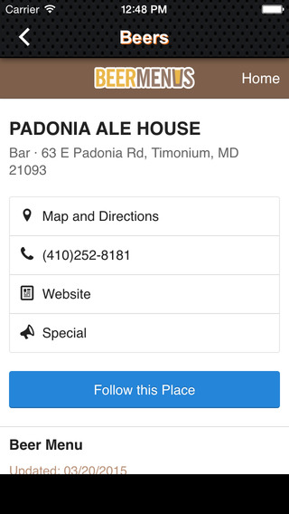 【免費娛樂App】Padonia Ale House - Food, Spirits, & Sports. Baltimore's Premier Craft Beer Bar!-APP點子