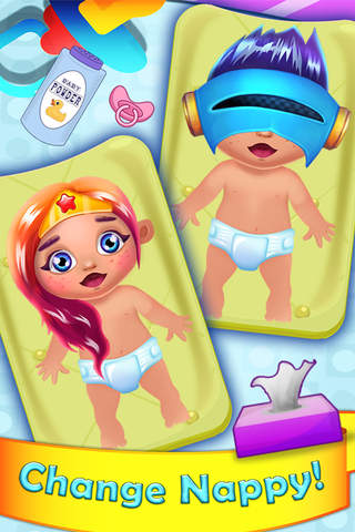 New-Born Baby Super-Hero 2 - my mommys fun kids care game free screenshot 3