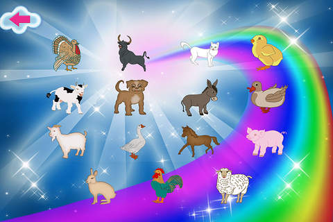 Animals Magical Farm Memory Match Flash Cards Game screenshot 2