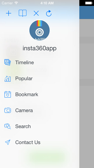 Insta360 - instagram client with new design