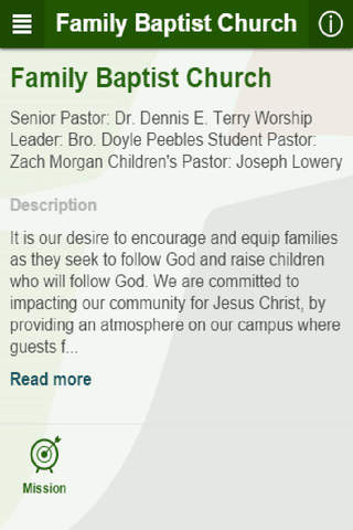 Family Baptist Church screenshot 2