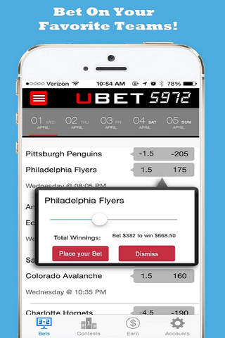 Ubet-Free Sports Betting Live Odds & Now Weekly Contests & Pools! screenshot 2