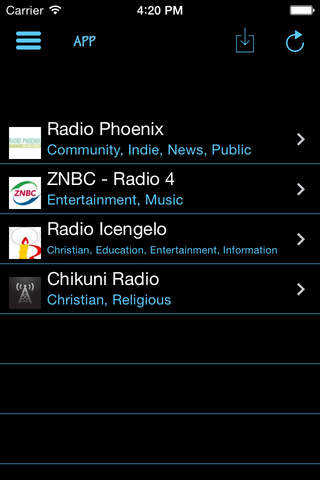 Zambian Radio LIve - Internet Stream Player screenshot 2