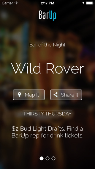 BarUp - Boston's Bar of the Night: One featured pub club or bar each weeknight in Boston.