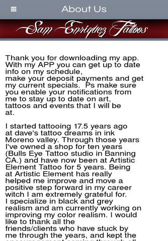 Sam Enriquez Tattoos screenshot 2