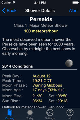 Meteor Shower Guide screenshot 2
