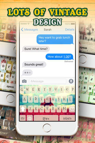 KeyCCM – Vintage : Custom Color & Wallpaper Keyboard Themes in The Best Designs Collection Style screenshot 2