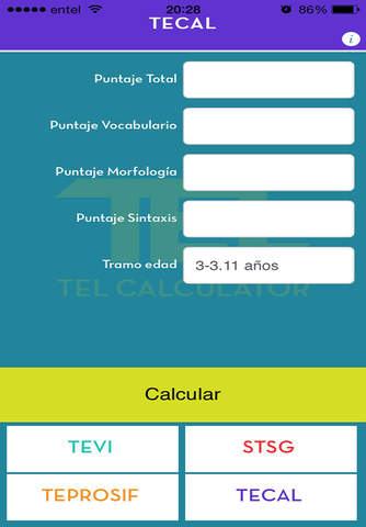 Fonoaudiología TEL Calculator screenshot 4