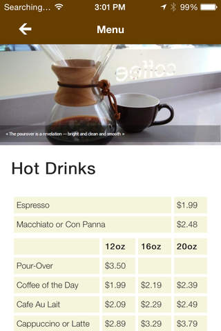 Bridgeport Coffee Company screenshot 2