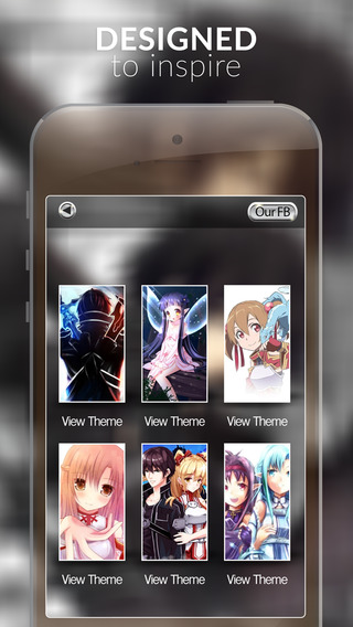 Anime Walls : HD Retina Wallpaper Themes and Backgrounds in Sword Art Online Style