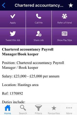 Screenshot of My Sammons: Personalised Job Search