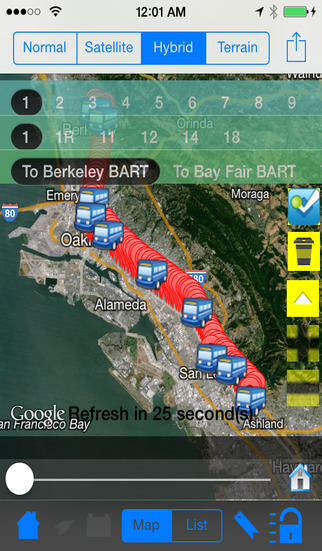 AC Transit Instant Bus Finder + Street View + Nearest Coffee Shop + Share Bus Map