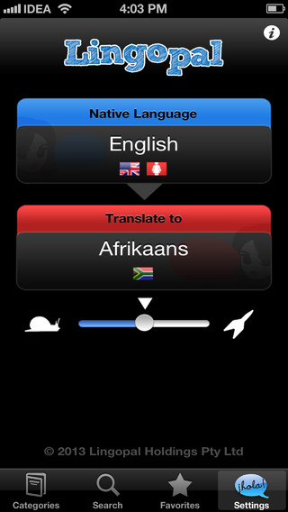 Lingopal Afrikaans - talking phrasebook