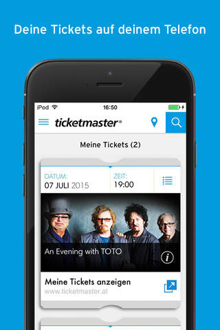 Ticketmaster Österreich screenshot 4