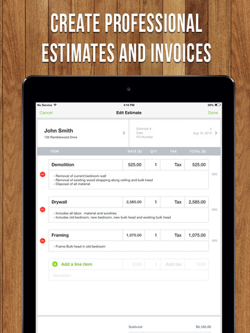 Contractor Estimating and Invoicing Tool - Joist is built for trades and general contractors, home builders, and construction pros.のおすすめ画像2