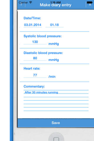 Blutdruck Manager Pro screenshot 2