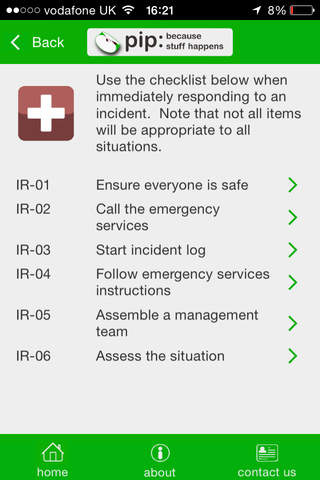 pip: pocket incident plan screenshot 3