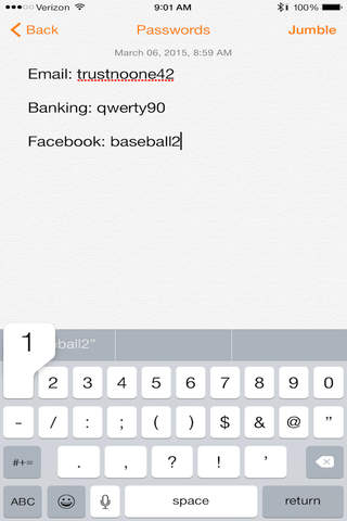 JumbleBook - Secure Notes screenshot 2