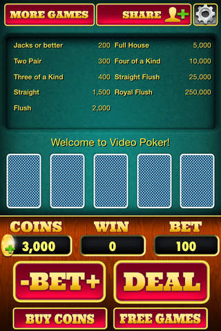 Golden Video Poker PRO - HD version screenshot 3