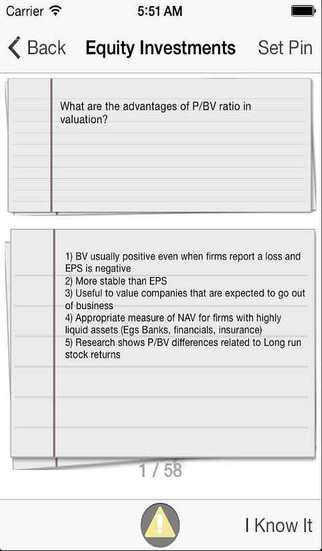 【免費教育App】Smartcards for CFA Level1-APP點子