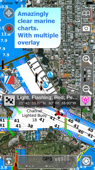 Aqua Map Florida - Marine GPS Offline Nautical Charts for Fishing Boating and Sailing